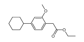 ethyl 4-cyclohexyl-2-methoxyphenylacetate结构式