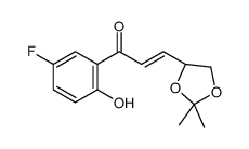 (E)-(4R)-4,5-Isopropylidene-dioxy-1-(2-hydroxy-5-fluorophenyl)propenone Structure