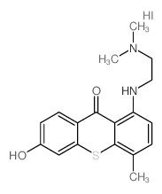 9H-Thioxanthen-9-one,1-[[2-(dimethylamino)ethyl]amino]-6-hydroxy-4-methyl-, hydriodide (1:1) Structure