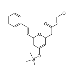 (E)-4-methoxy-1-(6-((E)-styryl)-4-((trimethylsilyl)oxy)-5,6-dihydro-2H-pyran-2-yl)but-3-en-2-one Structure