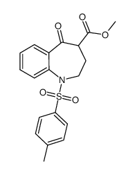 5-oxo-1-(toluene-4-sulfonyl)-2,3,4,5-tetrahydro-1H-benzo[b]azepine-4-carboxylic acid methyl ester结构式