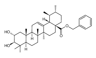benzyl-2α,3β-dihydroxyurs-12-en-28-oic acid Structure