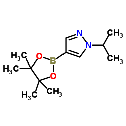 1-Isopropyl-4-(4,4,5,5-tetramethyl-1,3,2-dioxaborolan-2-yl)-1H-pyrazole Structure