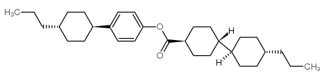 反式,反式-4-(反式-4-丙基环己基)-苯基4'-丙基双环己基-4-羧酸酯结构式