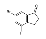 6-溴-4-氟-2,3-二氢-1H-茚-1-酮结构式