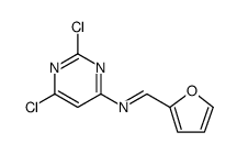 4-Pyrimidinamine, 2,6-dichloro-N-(2-furanylmethylene) Structure