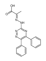 2-[(5,6-diphenyl-1,2,4-triazin-3-yl)hydrazinylidene]propanoic acid Structure
