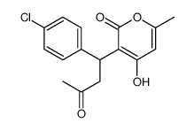 3-[1-(4-chlorophenyl)-3-oxobutyl]-4-hydroxy-6-methylpyran-2-one结构式