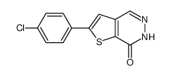 2-(4-氯苯基)噻吩并[2,3-d]吡嗪-7(6H)-酮结构式