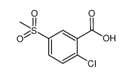 2-氯-5-(甲基磺酰基)苯甲酸结构式
