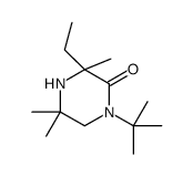 1-tert-butyl-3-ethyl-3,5,5-trimethylpiperazin-2-one结构式