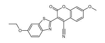 3-(6-ethoxy-1,3-benzothiazol-2-yl)-7-methoxy-2-oxochromene-4-carbonitrile结构式
