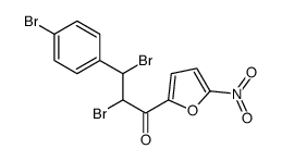 2,3-dibromo-3-(4-bromophenyl)-1-(5-nitrofuran-2-yl)propan-1-one Structure