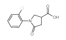 1-(2-氯苯基)-5-氧代吡咯烷-3-羧酸结构式