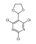 2,4,6-trichloro-5-(1,3-dioxolan-2-yl)pyrimidine结构式