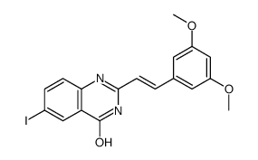 2-[2-(3,5-dimethoxyphenyl)ethenyl]-6-iodo-1H-quinazolin-4-one Structure