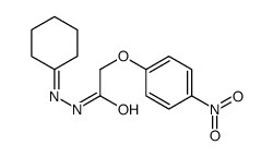 N-(cyclohexylideneamino)-2-(4-nitrophenoxy)acetamide结构式