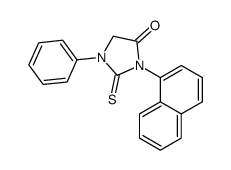 3-naphthalen-1-yl-1-phenyl-2-sulfanylideneimidazolidin-4-one结构式