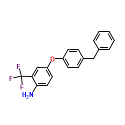 4-(4-Benzylphenoxy)-2-(trifluoromethyl)aniline结构式