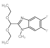 2-(二乙氧基甲基)-5,6-二氟-1-甲基-1H-苯并咪唑结构式