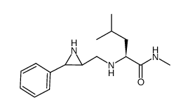 (2S)-N,4-dimethyl-2-((3-phenylaziridin-2-yl)methylamino)pentanamide Structure