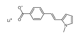 4-[(E)-2-(1-methyl-1H-pyrrol-2-yl)ethenyl]benzoic acid lithium salt Structure