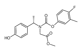 (S)-methyl 2-(((4-fluoro-3-methylphenoxy)carbonyl)(1-(4-hydroxyphenyl)ethyl)amino)acetate结构式