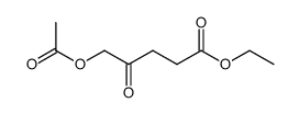 5-acetoxy-4-oxo-valeric acid ethyl ester结构式