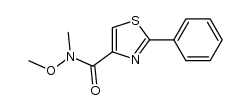 2-phenylthiazole-4-carboxylic acid N-(methoxy)methylamide结构式