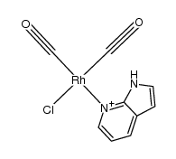 Rhodium, dicarbonylchloro(1H-pyrrolo[2,3-b]pyridine-N7)-, (SP-4-3)结构式