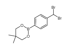 2-(4-(dibromomethyl)phenyl)-5,5-dimethyl-1,3,2-dioxaborinane结构式
