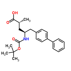 (2R,4S)-5-(联苯-4-基)-4-[(叔丁氧羰基)氨基]-2-甲基戊酸结构式