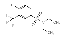 N,N-二乙基-4-溴-3-三氟甲基苯磺酰胺结构式