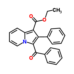 Ethyl 3-benzoyl-2-phenyl-1-indolizinecarboxylate结构式