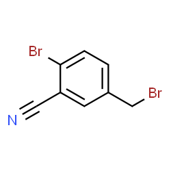 2-溴-5-(溴甲基)苯甲腈结构式