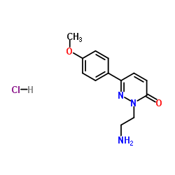 2-(2-Aminoethyl)-6-(4-methoxyphenyl)-3(2H)-pyridazinone hydrochloride (1:1) Structure