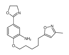 5-(4,5-dihydro-1,3-oxazol-2-yl)-2-[5-(3-methyl-1,2-oxazol-5-yl)pentoxy]aniline Structure