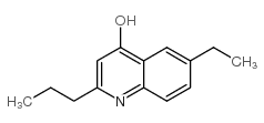 6-乙基-2-丙基-4-喹啉醇结构式