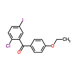 (2-氯-5-碘苯基)(4-乙氧基苯基)甲酮结构式