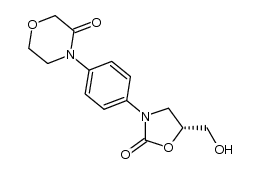 (R)-4-(4-(5-(hydroxymethyl)-2-oxo-oxazolidin-3-yl)phenyl)morpholin-3-one Structure