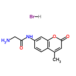 甘氨酸-7-氨基-4-甲基香豆素氢溴酸盐结构式