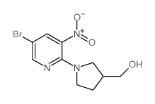 (1-(5-Bromo-3-nitropyridin-2-yl)pyrrolidin-3-yl)methanol Structure
