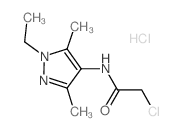 2-Chloro-N-(1-ethyl-3,5-dimethyl-1H-pyrazol-4-yl)-acetamide hydrochloride Structure