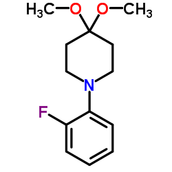 1-(2-Fluorophenyl)-4,4-dimethoxypiperidine Structure