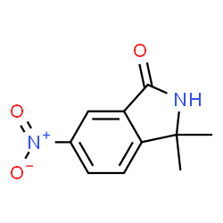 3,3-二甲基-6-硝基-2,3-二氢-1H-异吲哚-1-酮结构式