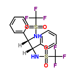 (S,S)-N,N'-双(三氟甲烷磺酰)-1,2-二苯基乙二胺结构式