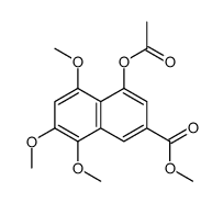 4-(乙酰基氧基)-5,7,8-三甲氧基-2-萘羧酸甲酯结构式
