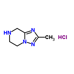 2-Methyl-5,6,7,8-tetrahydro-[1,2,4]triazolo[1,5-a]pyrazine hydrochloride结构式