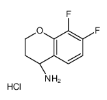 (R)-7,8-二氟苯并二氢吡喃-4-胺盐酸盐结构式