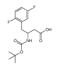 3-((叔丁氧羰基)氨基)-4-(2,5-二氟苯基)丁酸结构式